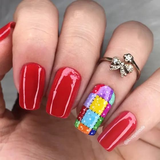 Película de Unha festa junina cartela com 12 adesivos JUN - 1030 Adesivos,películas,unhas,nails art, são joão, junino