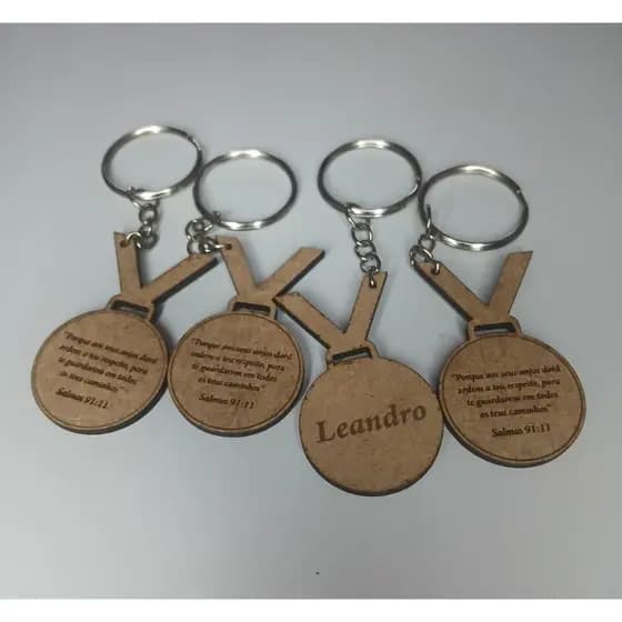 10 UNIDADES DE CHAVEIRO MEDALHA MDF BRINDE LEMBRANCINHA PERSONALIZADA