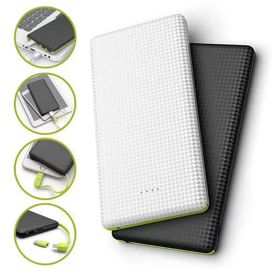 Carregador Portátil Power Bank 5000/10000mah com Adaptador para iPhone e Android (V8)