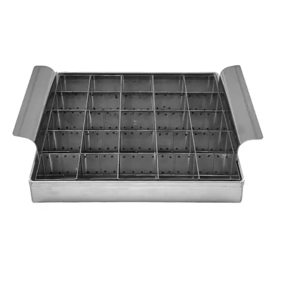 Kit Cortador 4X4 Brownie C/25 Cavidades Inox e Forma Quadrada Alumínio