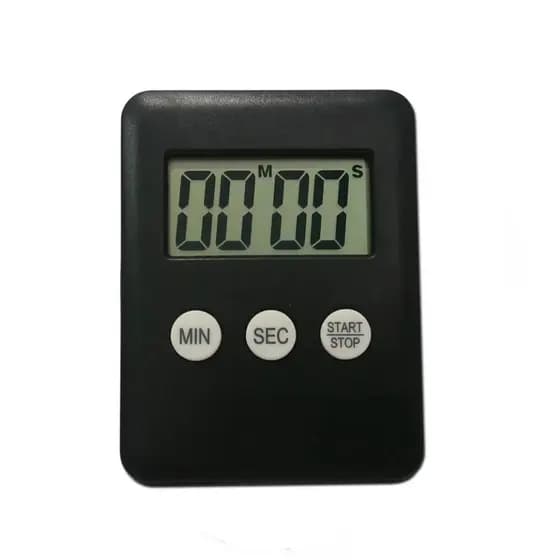 CRONOMETRO TIMER DIGITAL COZINHA ACADEMIA COM IMA PRETO E BRANCO