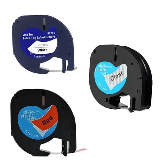 Kit 3x Fita Rotuladora Dymo Letratag Compatível Lt-100h, Qx-50, Xr Cores