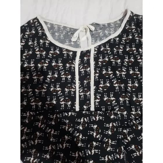 Blusa feminina estampada tamanho G – tecido macio tipo algodão egípcio – Brechó da Amanda