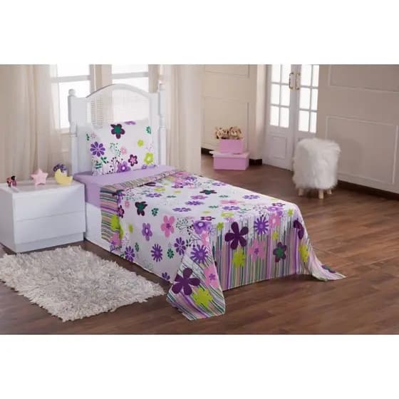 Jogo de cama 3 peças estampado infantil menina menino