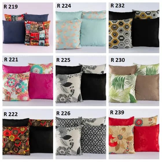 Kit 04 Almofadas Estampadas JACQUARD Cheias Decorativas Sala Quarto Sofá