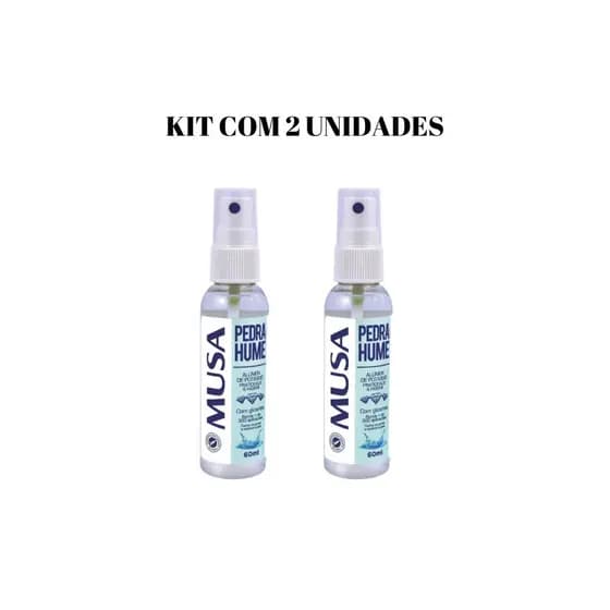 2 Unidades De Pedra Hume Em Spray Musa 60ml Cada