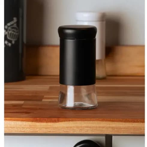 Porta Temperos Versatile Wolff 135ml Preto Vidro