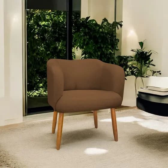 Poltrona Ashley para Sala Quarto e Escritório Alta Qualidade Linho