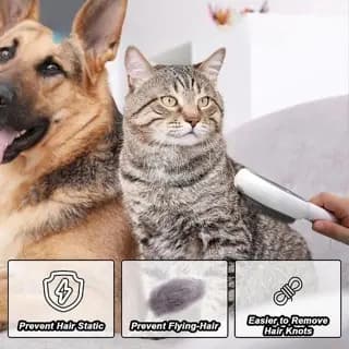 Escova Removedora De Pelos Aparador Para Pet Cachorro Gato Macio Confortável Básico Cuidados