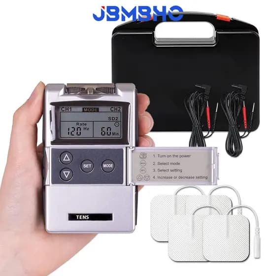 TENS 7000 Pulso Elétrico Acupuntura Massageador Corporal Estimulador Muscular USB Recarregável Para Costas Pescoço Ombro