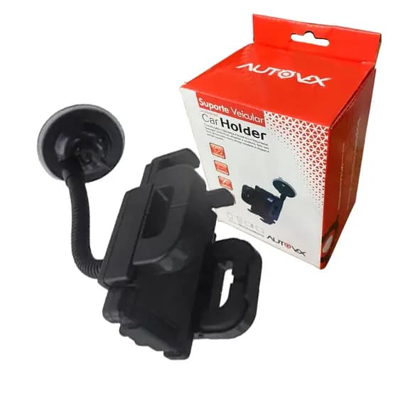 Suporte Universal De Celular GPS Veicular Ajustável Colar No Vidro