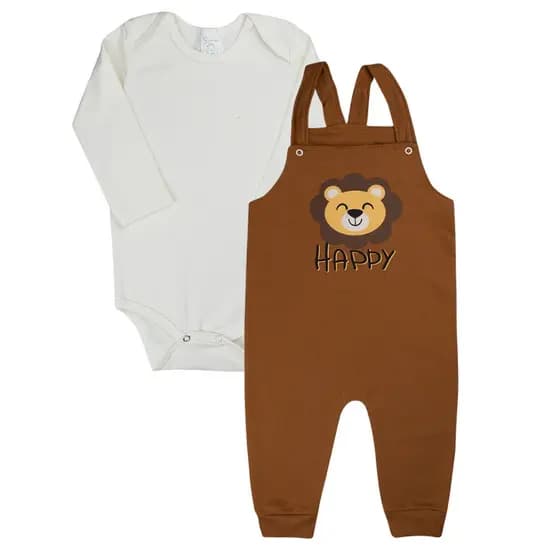 Conjunto Jardineira Menino ou Menina Roupas de Bebê