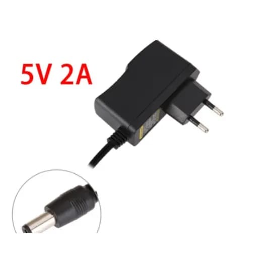 Fonte 5v 2a Preta De Tomada Com Plug P4 Macho 5.5mm Bivolt 110v / 220v