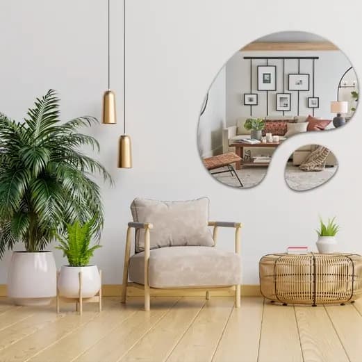Espelho Orgânico Abstrato Irregular 2 peças pelo preço de 1 Vidro 3mm Decoração Casa Moderna