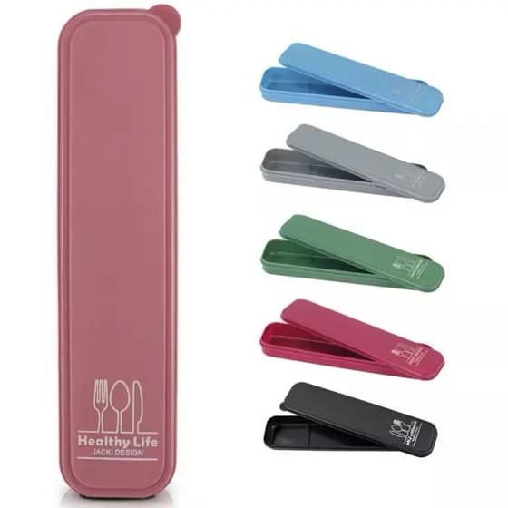 Porta Talheres Portátil Jacki Design Marmita Case Para Garfo Faca Colher Com Tampa Trabalho Escola