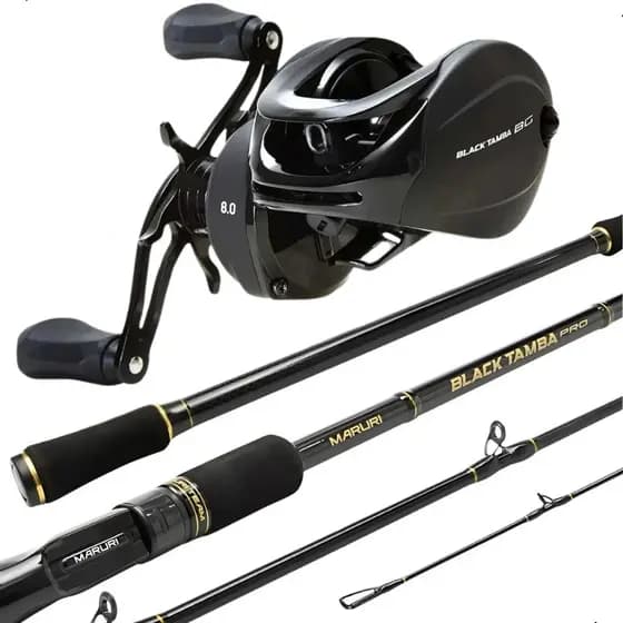 Kit Carretilha Black Tamba BG + Vara Black Tamba Pro 30-60lb 2,40m Maruri