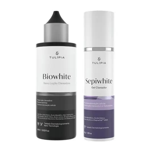 Kit Clareador Facial Gel Sepiwhite + Loção Biowhite Tulipia