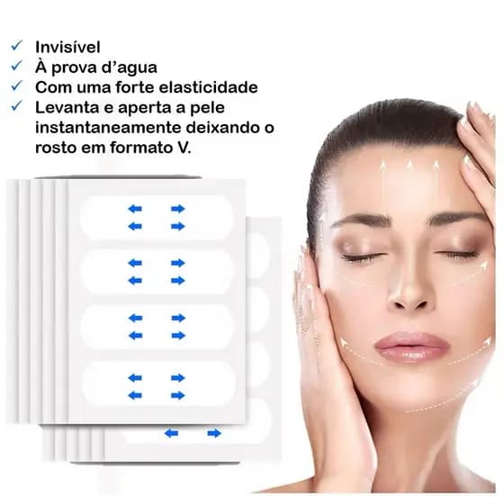 40 Pçs Adesivos Facial Fita De Lifting Anti Envelhecimento