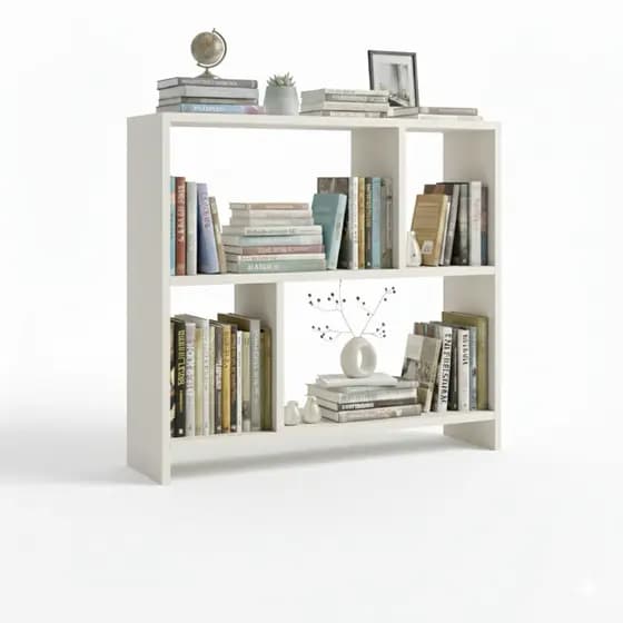 Estante Organizadora De Livros Multiuso Branca Nicho Decorativo Para Sala Quarto Escritório Moderna Resistente Oferta