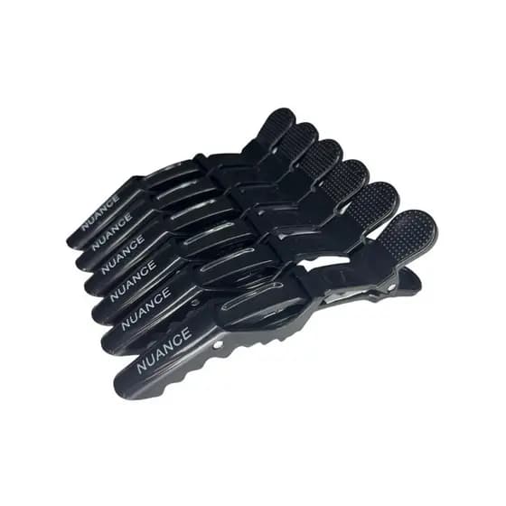 6 Presilha Crocodilo Nuance Prendedor Cabelo Clips Tipo Bico Pato Cabelereiro Profissional