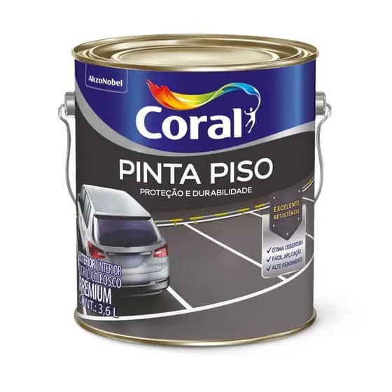 Tinta Para Piso 3.6L Fosco Fachada Piso Cimentados
