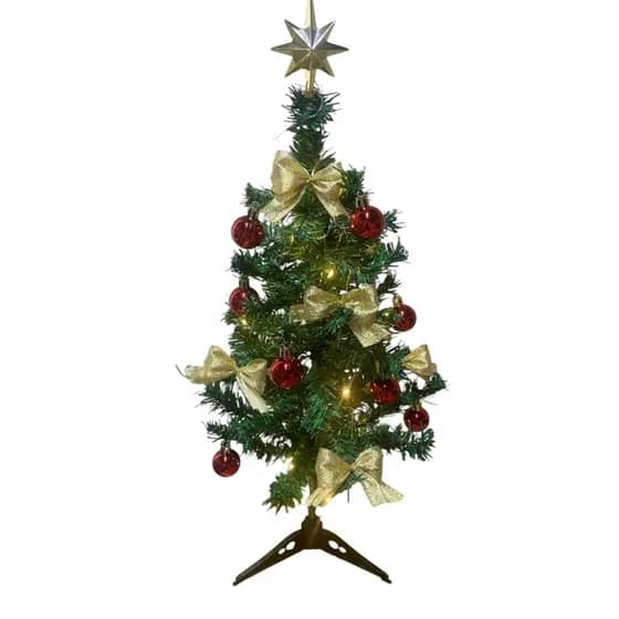 Árvore De Natal 60cm 43 Galhos Decorada
