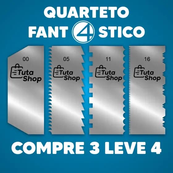 Kit Espátulas Decorativas Quarteto Fantástico em Aço Inox Espátulas para Bolo em Inox