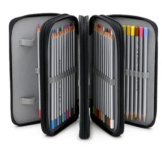Estojo Escolar/Estojo Box/Estojo De Lápis De Quatro Camadas Com 72 Furos De Cor/Material Escolar