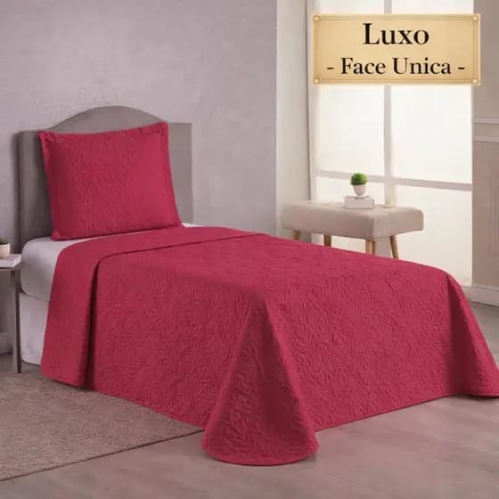 Cobre Leito Luxo Cama de Solteiro + 01 Porta Travesseiro - marca.casa