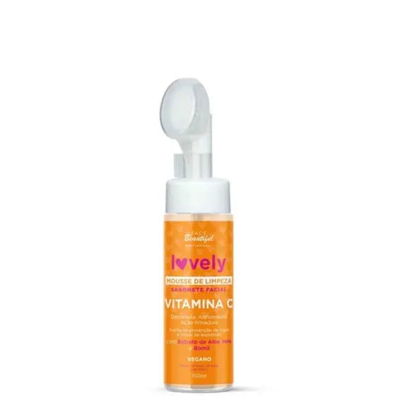 Mousse Facial com Vitamina C 150ml - Limpeza Suave, Hidratação e Prevenção de Antisinais