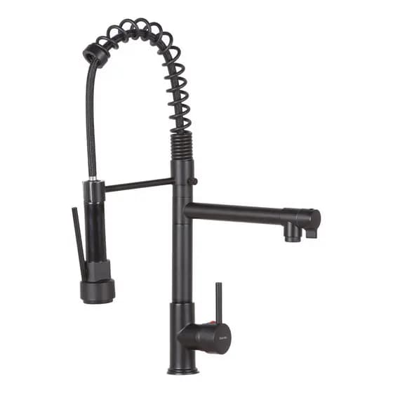 Torneira Cozinha Gourmet Monocomando 50 Cm Preto Za1212 Acabamento Fosco
