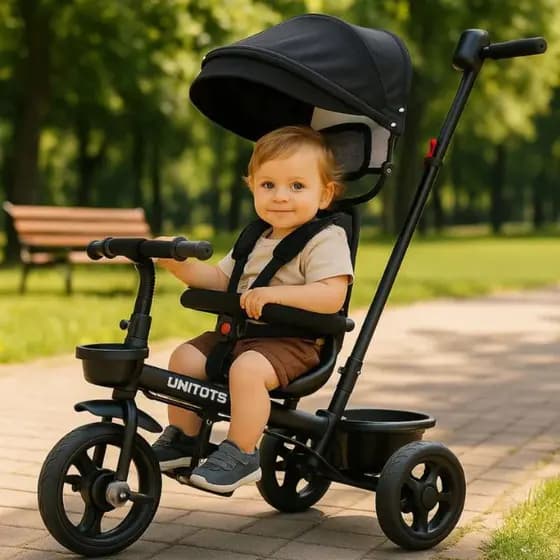 Triciclo Infantil Vetrol Empurrador Bicicleta Proteção Solar Assento Confortável Quadriciclo