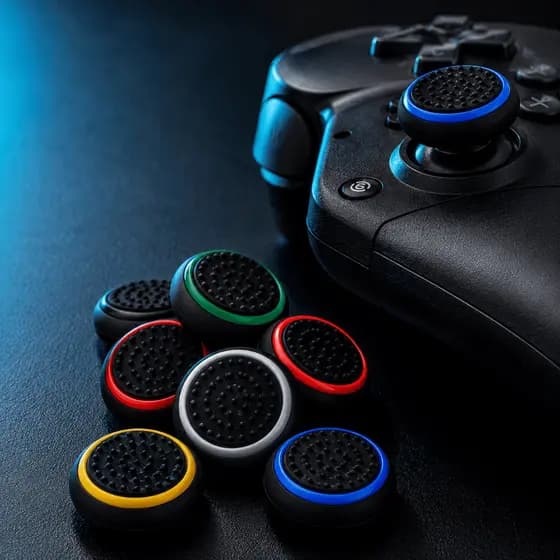 Protetor Analógico Grip Borrachinha de Silicone Compatibilidade Universal para PS2 PS3 PS4 PS5 Controle Xbox, Steam Deck