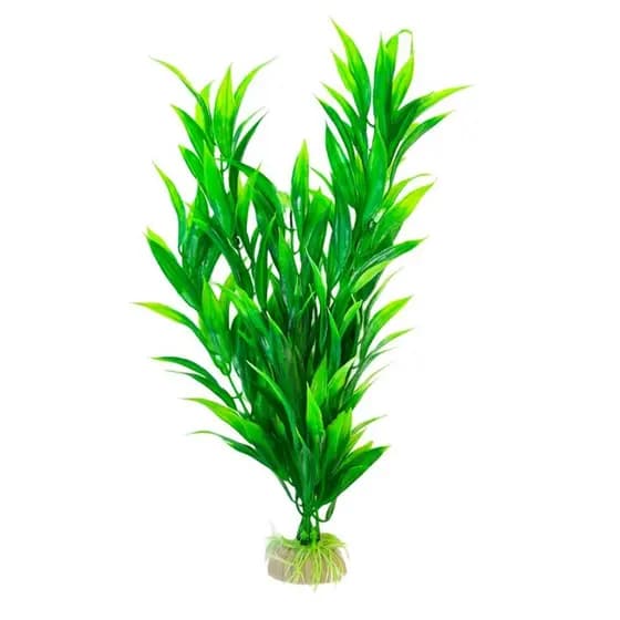 Planta Artificial Decoração de Aquário 25cm Verde Lisa