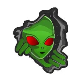 Adesivo Alienígena Alien para carro moto caminhão capacete impreshow não desbota