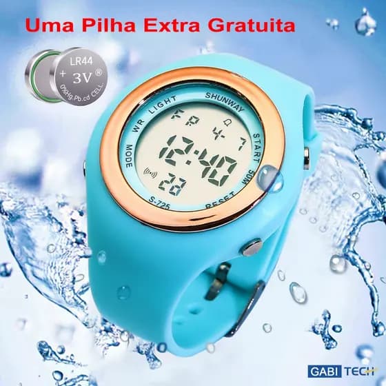Relogio Feminino A Prova D Água Digital Led Original Esportivo Cronômetro Silicone Infantil Pulseira