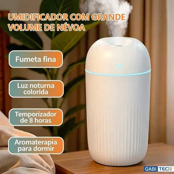 420ML Umidificador Ultrassônico Difusor Aromatizador Com Led Colorido Purificador De Ar Casa Escritório