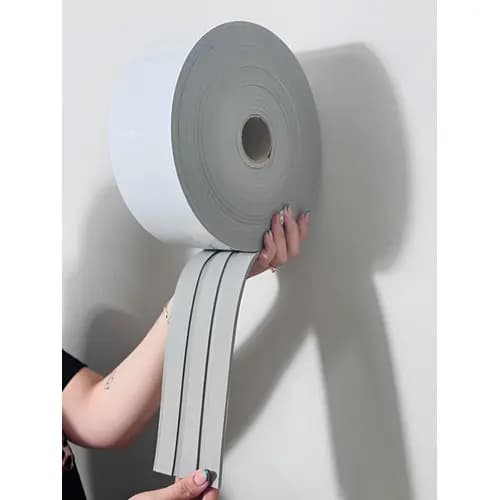 Painel Ripado Eva Cinza Autocolante 10cm x 5mm (10 Metros 3rp) Cinza