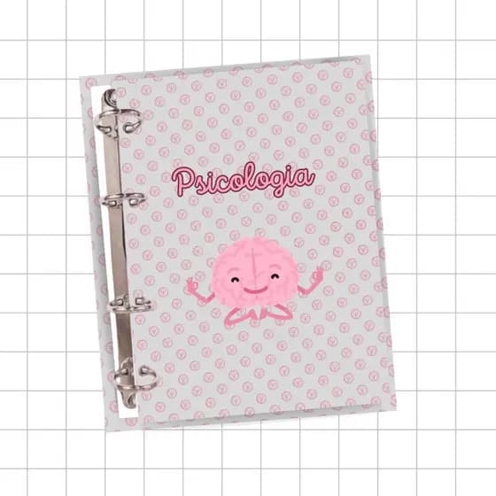 PLANNER AGENDA PSICOLOGIA PSICÓLOGO PERSONALIZADO 2025 FICHÁRIO ARGOLADO A5 100 Folhas- FICHÁRIO FOFO ENCANTADOR