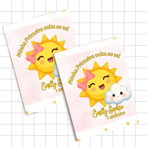 20 Revistinha Livrinhos de colorir Primeira Volta o Sol personalizados lembrancinha de aniversário