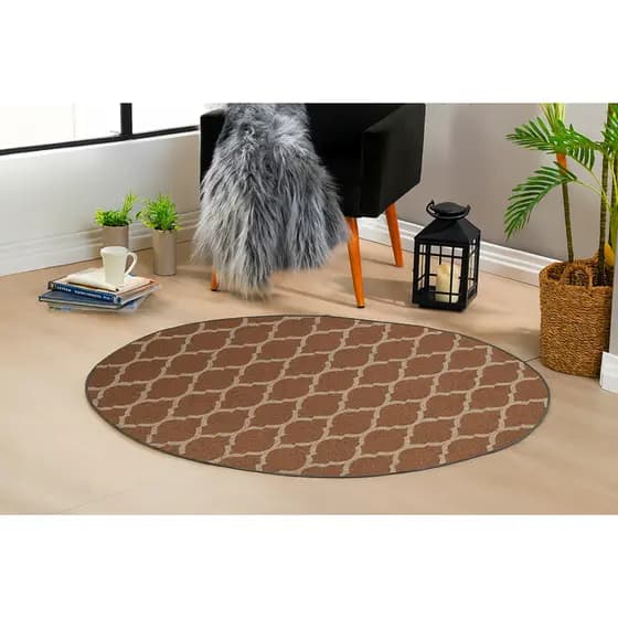 Tapete Decorativo Redondo 1,40 x 1,40 Diversas Estampas Antiderrapante