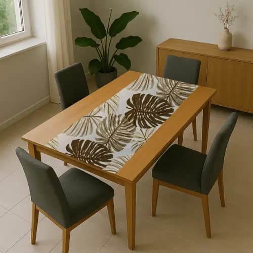 Trilho De Mesa Decorativo Jacquard 1,50m X 0,40cm