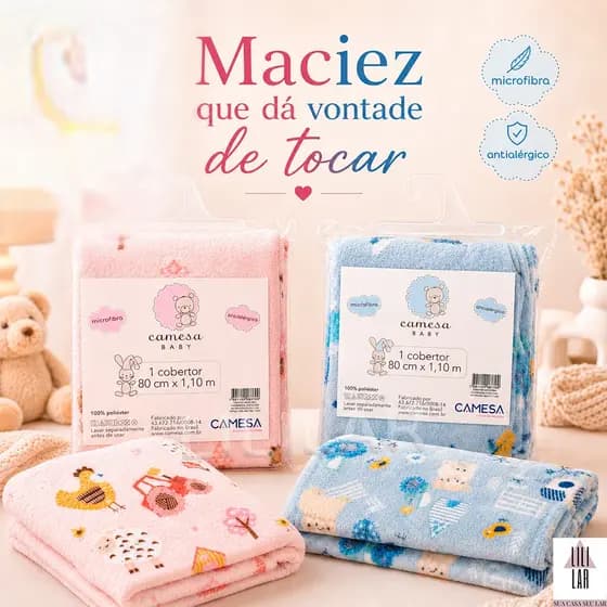 Cobertor Mantinha Bebe Manta Macio Baby ou Pet Microfibra Estampado Toque Suave Cachorro