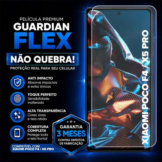 Película de Proteção Premium Guardian Flex Para Xiaomi Poco F4 / X5 PRO