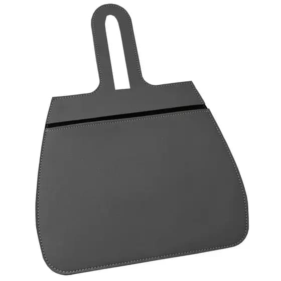 Porta Lixo Cinza Claro Lixeira Para Carro Couro Sintético