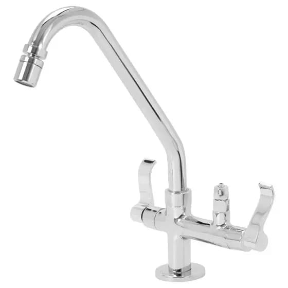 Torneira de Cozinha Cromada Com Bica Móvel e Saída para Purificador 1/4 de Volta Samer