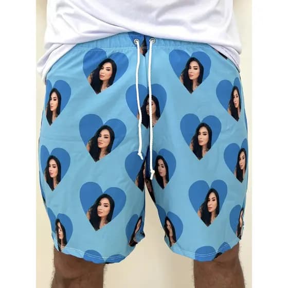Short Personalizado Com Foto Masculino