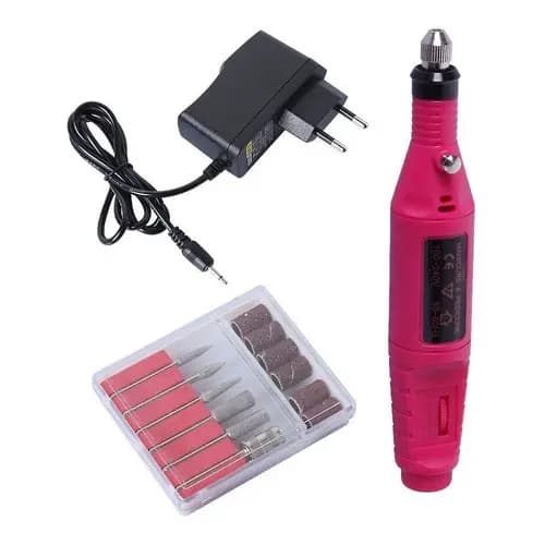 Lixa de Unhas elétrica Broca de Velocidade Variável Rotary Rosa