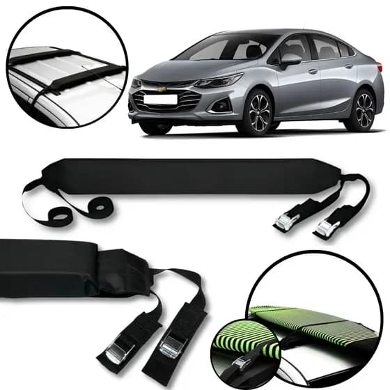 Rack Teto Prancha Surf Carro Com Cinta Chevrolet Cruze