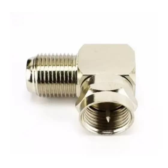 2 Peça Conector Coaxial Para Fêmea Coaxial 90 Graus Em L